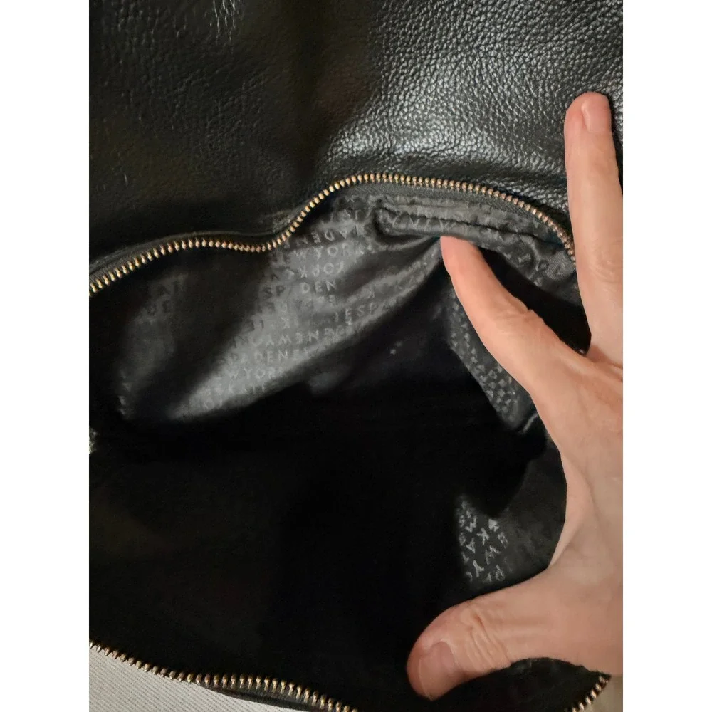 Kate Spade Women Backpack One Size Black Pebbled Leather Karissa Large Flap